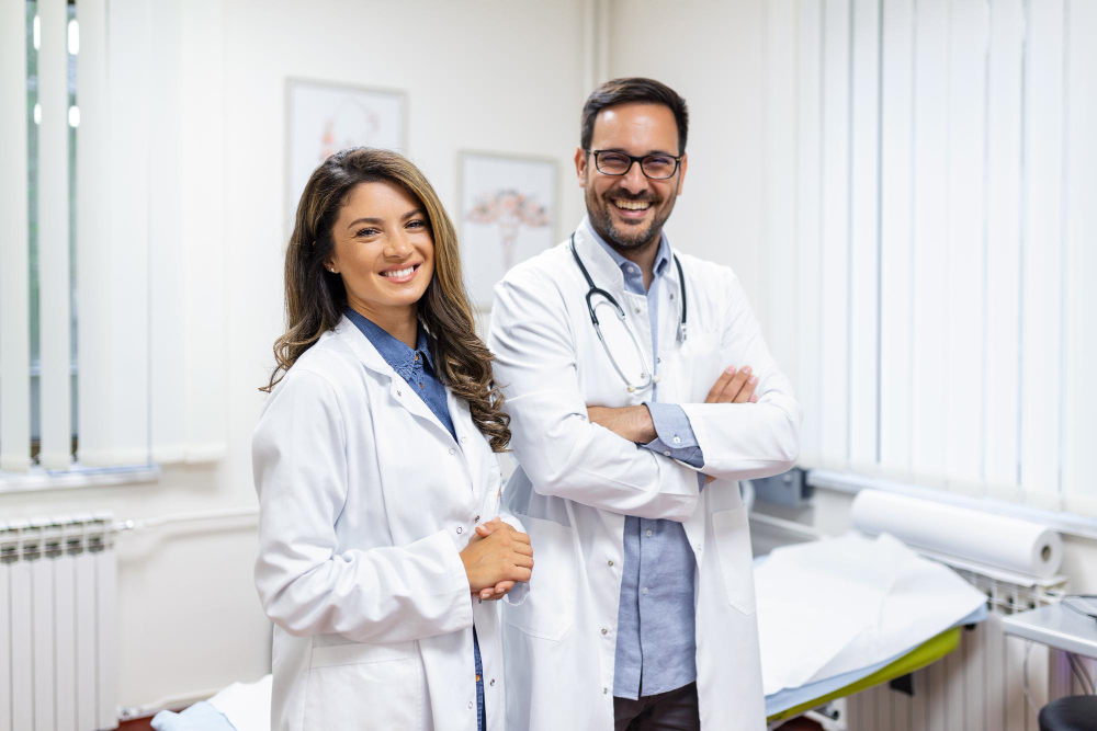 Doctores atención a madre